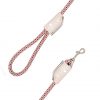 Laisse simple damier rouge/beige/argent